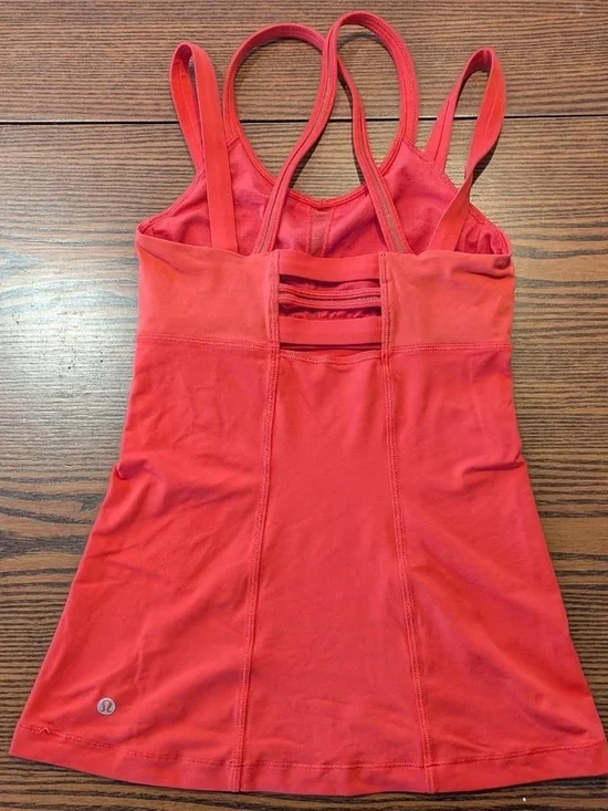 lululemon athletica coral red double-strap tank - Picture 4 of 7